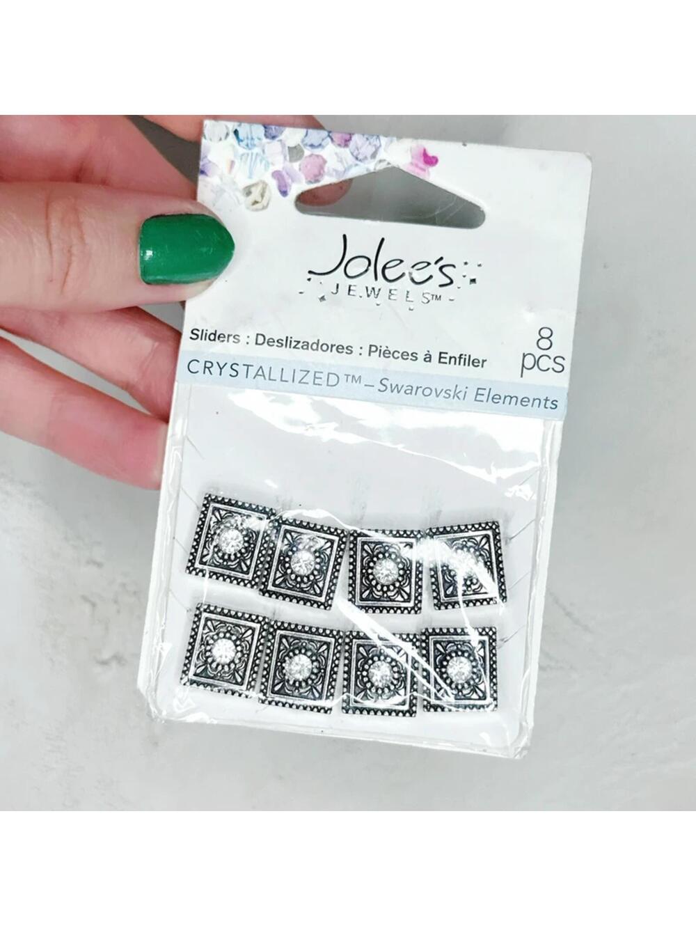 5898u. Jolee’s Silvertone SLIDER beads